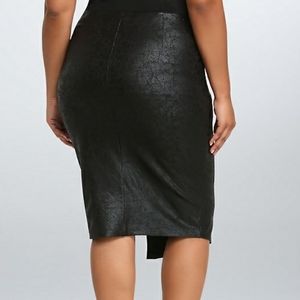 Asymmetrical Zip Midi Skirt